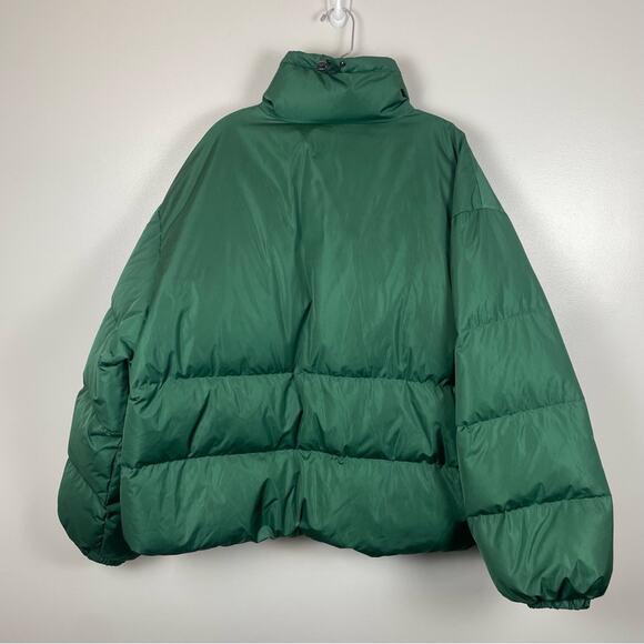 SPELLEDIT Unisex Oversized Green Puffer Jacket - Picture 5 of 9